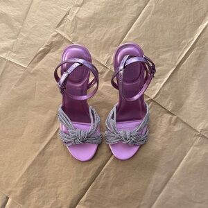 MARC FISHER LTD Canellie Knot Stiletto Sandals Elegant Pink Strappy Bow Sandals